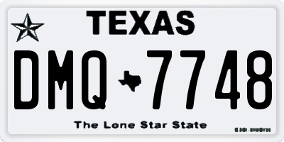TX license plate DMQ7748