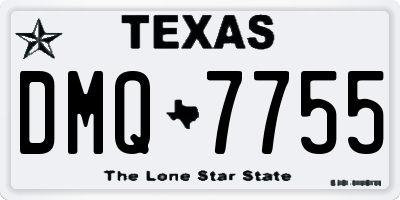 TX license plate DMQ7755