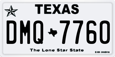 TX license plate DMQ7760