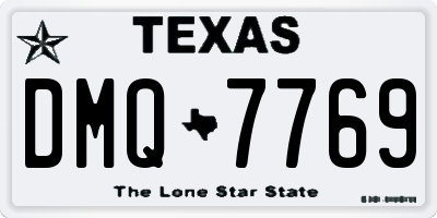 TX license plate DMQ7769