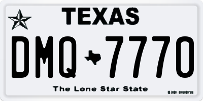 TX license plate DMQ7770