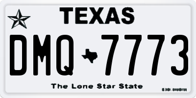 TX license plate DMQ7773