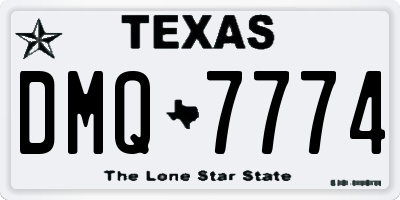 TX license plate DMQ7774
