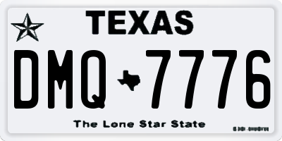 TX license plate DMQ7776