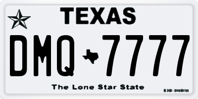 TX license plate DMQ7777