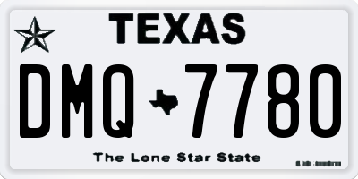 TX license plate DMQ7780