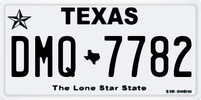 TX license plate DMQ7782