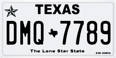 TX license plate DMQ7789