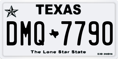 TX license plate DMQ7790