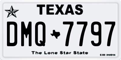 TX license plate DMQ7797