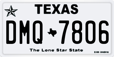 TX license plate DMQ7806