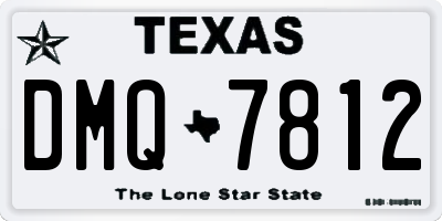 TX license plate DMQ7812