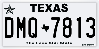 TX license plate DMQ7813