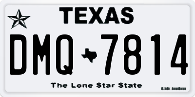 TX license plate DMQ7814