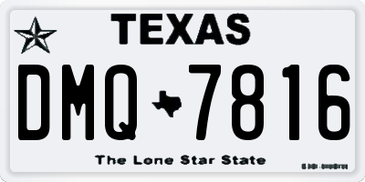 TX license plate DMQ7816