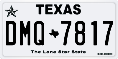 TX license plate DMQ7817