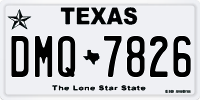 TX license plate DMQ7826