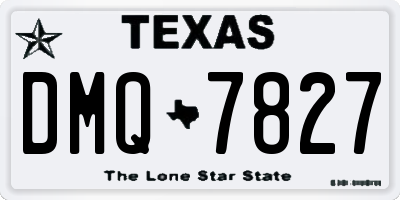 TX license plate DMQ7827