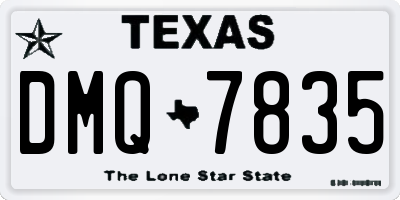 TX license plate DMQ7835
