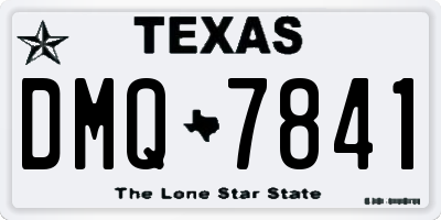 TX license plate DMQ7841