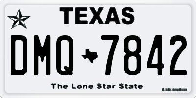 TX license plate DMQ7842