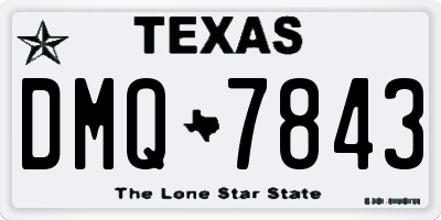 TX license plate DMQ7843