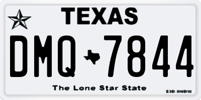 TX license plate DMQ7844