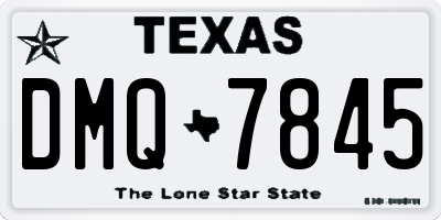 TX license plate DMQ7845