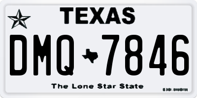 TX license plate DMQ7846