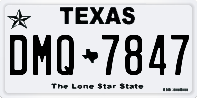 TX license plate DMQ7847