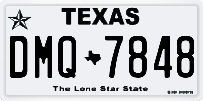 TX license plate DMQ7848