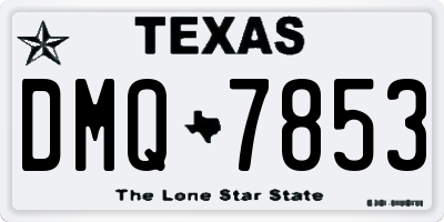 TX license plate DMQ7853