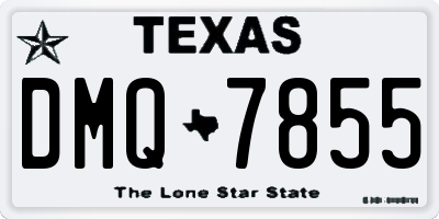 TX license plate DMQ7855