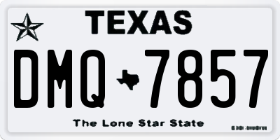 TX license plate DMQ7857