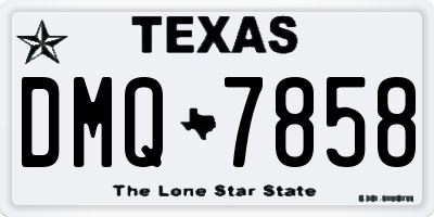 TX license plate DMQ7858