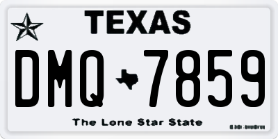TX license plate DMQ7859