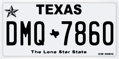 TX license plate DMQ7860