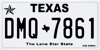 TX license plate DMQ7861