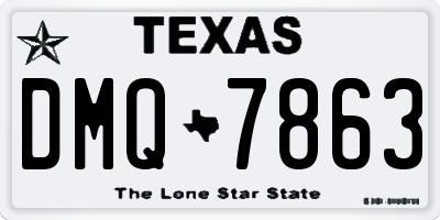 TX license plate DMQ7863