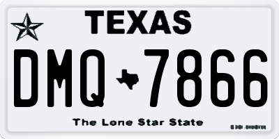 TX license plate DMQ7866