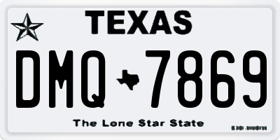 TX license plate DMQ7869