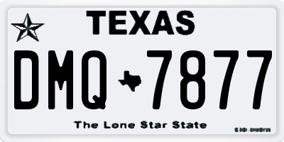 TX license plate DMQ7877