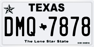 TX license plate DMQ7878