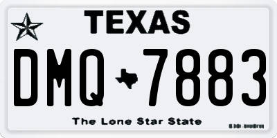 TX license plate DMQ7883