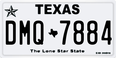 TX license plate DMQ7884