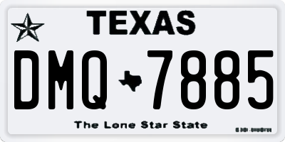 TX license plate DMQ7885