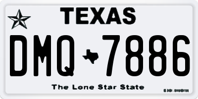 TX license plate DMQ7886