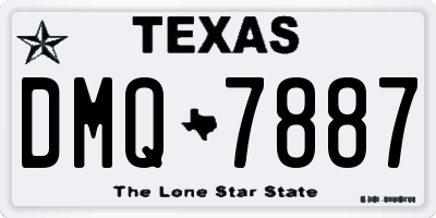 TX license plate DMQ7887