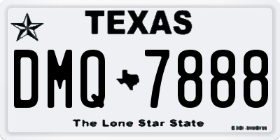 TX license plate DMQ7888
