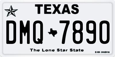 TX license plate DMQ7890